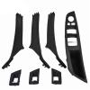 DKEKE 4/7PCS Right Hand Drive RHD for BMW 5 Series F10 F11 520 525 Black Car Interior Door Handle Inner Panel Pull Trim Cover Armrest DKEKE (Color : Black 7Pcs) view 1
