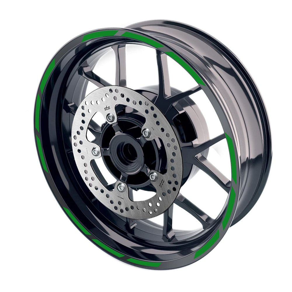 MC MOTOPARTS 17 inch Wheel Outer Rim Stickers S04B Compatible with GSX1300R GSXR1000 GSXR600 Dark Green