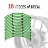 MC MOTOPARTS 17 inch Wheel Outer Rim Stickers S04B Compatible with GSX1300R GSXR1000 GSXR600 Dark Green view 2