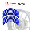 MC MOTOPARTS 17 inch Wheel Outer Rim Stickers C02B Compatible with ZZR1400 ZX6R Z1000 Z400 EX 300 250 (Blue) view 2