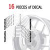 MC MOTOPARTS 17 inch Wheel Outer Rim Stickers S02B Compatible with CB919 CBR650F CBR600RR CBR1000RR White view 2