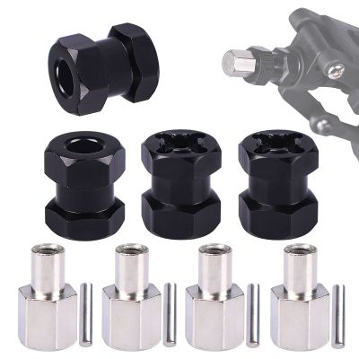 AIMROCK 12mm Hex Hub Extension RC Wheel Spacer 15mm Offset for 1/10 SCX10 SCX10 II Wraith Gen7 Gen8 D90 Crawler Truck Upgrades (Black, 15mm)