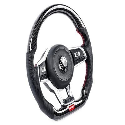 APR MS100201 Steering Wheel - Carbon Fiber/Leather - Red