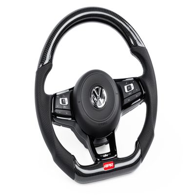 APR MS100206 Steering Wheel - Carbon Fiber/Leather - Silver