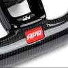 APR MS100206 Steering Wheel - Carbon Fiber/Leather - Silver view 3