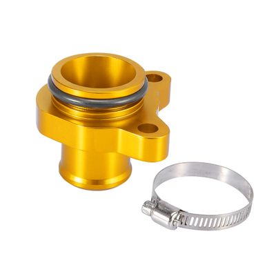 X AUTOHAUX Car Water Hose Fitting Replacement Set Gold Tone 11537541992 11537544638 for BMW 325i 335i 525i 528i 335xi