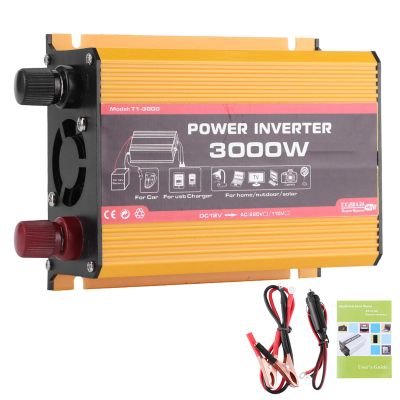 Modified Sine Interver, Sturdy Car Inverter, Multi-Function High Performance for iOS Pad Laptop RV DVD Players(DC12V-AC220V, Pisa Leaning Tower Type)