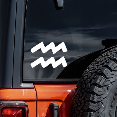 Aquarius Decal Vinyl Sticker Auto Car Truck Wall Laptop | White | 5.5" x 3"