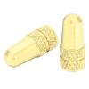 2-Piece Aluminum Alloy French Valve Stem Dust Cover for Bicycle, Mountain Bike Tire Protection, Golden view 4