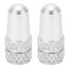 SPYMINNPOO 2pcs Valve, Aluminum Alloy French Valve Stem Dust Cover Tire Valve (Silver) Riding view 1