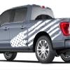 Flag Bed Graphics Vinyl Decals Compatible with Ford F150 (White) view 1