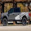 Flag Bed Graphics Vinyl Decals Compatible with Ford F150 (White) view 3