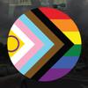 Applicable Pun Circle Intersex Inclusive Progress Pride Flag LGBTQIA POC Transgender Flag - Vinyl Decal Sticker 2 inch (2 Pack) view 2