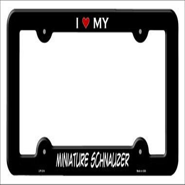 Miniature Schnauzer Novelty Metal License Plate Frame LPF-214