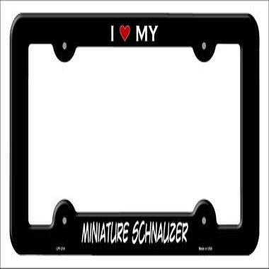 Miniature Schnauzer Novelty Metal License Plate Frame LPF-214