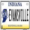 Indiana Evansville Novelty Metal Motorcycle Plate MP-6379 view 1