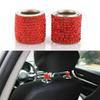 ihreesy Crystal Car Headrest Collar,Sparkling Car Head Rest Collar Ring Decoration Universal Bling Bling Rhinestone Car Seat Headrest Ring Automotive Interior Decoration Accessories,White view 2