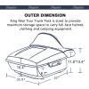 US Stock Advanblack King Tour Trunk Pack, Black Mount Bracket & Top Luggage Rack Fit for 2009-Later Harley Touring, Road Glide, Street Glide Special, Road King, Electra Glide (Olive Gold) view 3