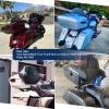 US Stock Advanblack King Tour Trunk Pack, Black Mount Bracket & Top Luggage Rack Fit for 2009-Later Harley Touring, Road Glide, Street Glide Special, Road King, Electra Glide (Olive Gold) view 4