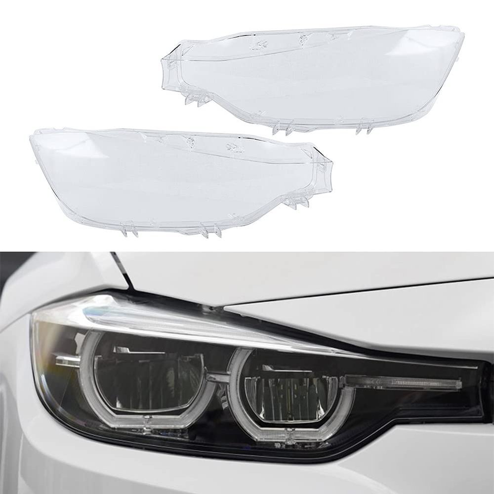 GZYF Car Auto Headlight Headlamp Lens Cover Replacement for BMW 3 Series F30 F31 2016-2018, 1 Pair