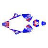 Kalair GFX Graphics Kit for YAMAHA PW80 (All Years) TURBO Series Blue-red 16 Mil - On/Off the Road - Dirt pit bike motorcycle sticker, dirtbike racing decal motocross accessories no-plastics view 1