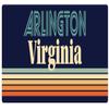 Arlington Virginia 2.5 x 1.25-Inch Vinyl Decal Sticker Retro Design view 1