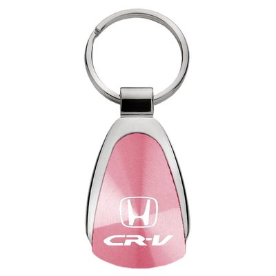 AU-TOMOTIVE GOLD Tear Drop Metal Key Ring for Honda CR-V (Pink)