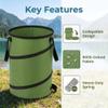 CDLXSH Camping Trash Can, Pop-Up Trash Can/Recycle Bin, Car Garbage Can,Reusable Outdoor Trash Garden Yard Trash Bag Foldable Camping Recycling Bin (Green10gallons) view 4