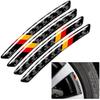 muekzru 4PCS Universal Wheel Sticker,3D Tricolor Flag Emblem Badge for All Models,Universal Carbon Fiber Wheel Protection,Germany Flag Emblem for Audi BMW Mercedes Benz Volkswagen Accessories view 1