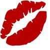 Kiss Mark Design #6 Vinyl Decal Sticker Car Window Bumper Wall Laptop Hot Lips Love Romantic (5" x 3.75", Red) view 1