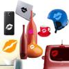 Kiss Mark Design #6 Vinyl Decal Sticker Car Window Bumper Wall Laptop Hot Lips Love Romantic (5" x 3.75", Red) view 2