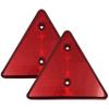[ALL STAR] Screw-Mount Triangular Marker Reflectors - Universal Use Safety Kit Spoke Reflective Quick Mount Custom Accessories for Cars, Trailer, Trucks, Camper RV, Snow-Machine (Red, 2 PCS) view 1