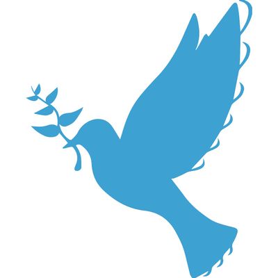 2 Pcs - No Background Decal Stickers of Silhouette Peace Dove (Azure Blue) Premium Waterproof Vinyl Decal Stickers for Laptop Phone Accessory Helmet Car Window Mug Tuber Cup Door USCstic782773BEAA