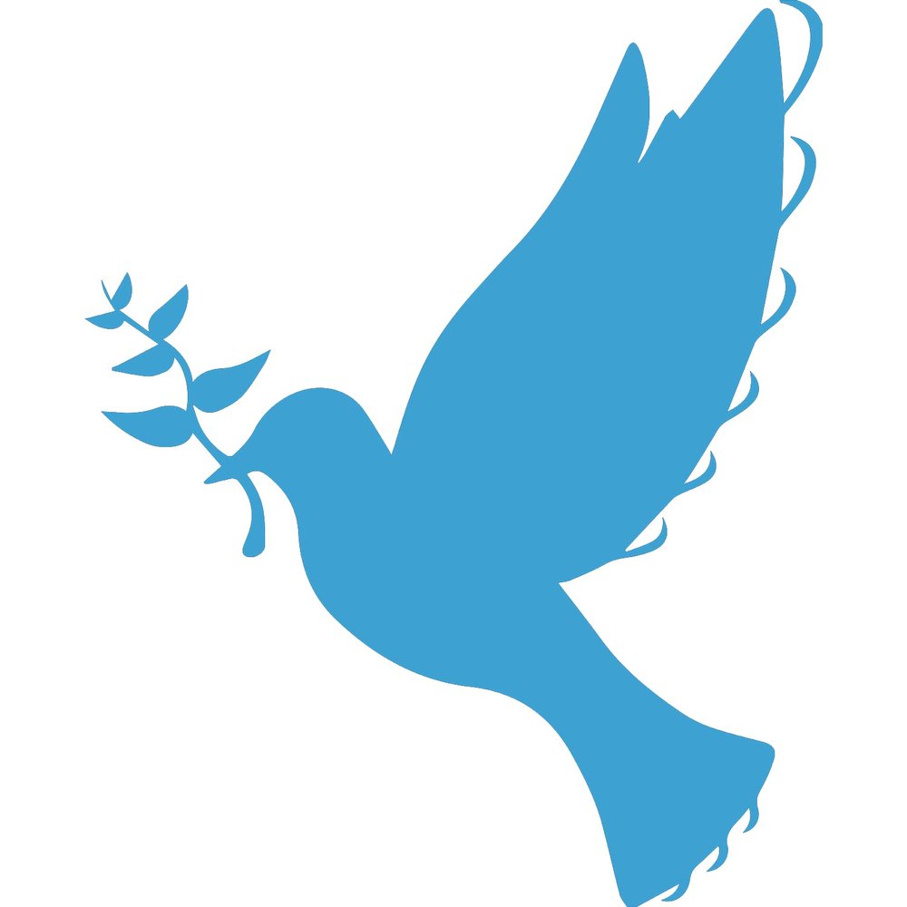 2 Pcs - No Background Decal Stickers of Silhouette Peace Dove (Azure Blue) Premium Waterproof Vinyl Decal Stickers for Laptop Phone Accessory Helmet Car Window Mug Tuber Cup Door USCstic782773BEAA