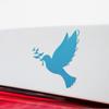 2 Pcs - No Background Decal Stickers of Silhouette Peace Dove (Azure Blue) Premium Waterproof Vinyl Decal Stickers for Laptop Phone Accessory Helmet Car Window Mug Tuber Cup Door USCstic782773BEAA view 2