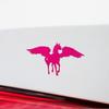 Decal Stickers of Silhouette Mythological Winged Horse Graphic (Pink) (Set of 2) Premium Waterproof Vinyl Decal Stickers for Laptop Phone Accessory Helmet Car Window Mug - Andstic886390Pi view 2