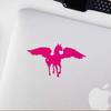 Decal Stickers of Silhouette Mythological Winged Horse Graphic (Pink) (Set of 2) Premium Waterproof Vinyl Decal Stickers for Laptop Phone Accessory Helmet Car Window Mug - Andstic886390Pi view 4