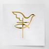 2 Pcs - ANGDEST Club Decal Stickers of Dove Cross (Metallic Gold) Premium Waterproof Vinyl Decal Stickers for Laptop Phone Accessory Helmet Car Window Mug Tuber Cup Door Wall ANDstic532584GOAA view 1