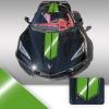 Full Body Race Stripes Graphic Overlay Pre Cut Vinyl Decal Compatible with Chevrolet Corvette C8 2020 2021 - Gloss Green view 1