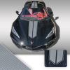 Gomu Full Body Race Stripes Graphic Overlay Pre Cut Vinyl Decal Compatible with Chevrolet Corvette C8 2020 2021 - Carbon Fiber Silver view 1