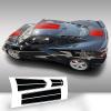 Full Body Race Stripes Graphic Overlay Pre Cut Vinyl Decal Compatible with Chevrolet Corvette C8 2020 2021 - Carbon Fiber Orange view 2