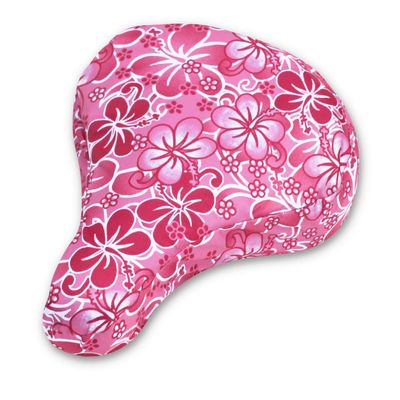 Bike Seat Cover, Padded Bicycles Seat Cover (Pink Hawaiian)