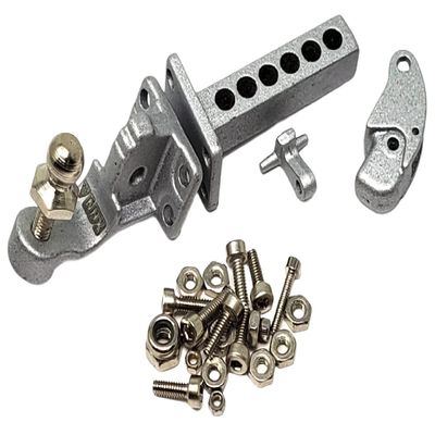 NHX Aluminum Trailer Drop Hitch Receiver Towball Silver 1/10 RC Crawler Truck
