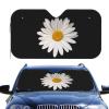 Foruidea White Daisy Car Windshield Sun Shade Auto Sunshade for Car Truck SUV-Blocks Rays Sun Visor Protector-Keeps Your Vehicle Cool (51.2 X 27.5 Inch) view 1