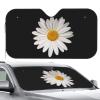 Foruidea White Daisy Car Windshield Sun Shade Auto Sunshade for Car Truck SUV-Blocks Rays Sun Visor Protector-Keeps Your Vehicle Cool (51.2 X 27.5 Inch) view 4