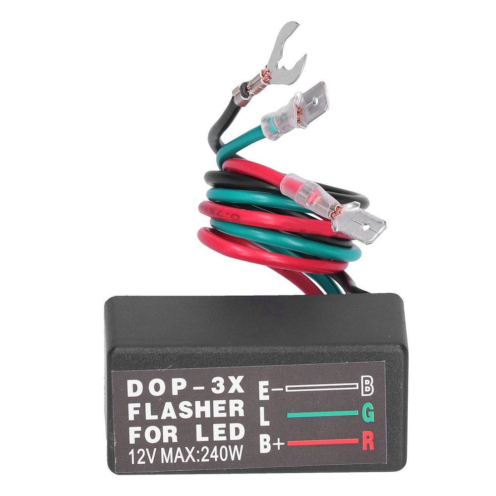 LED Turn Signal Relay Flasher 12VDC 20A Electronic Universal for Car Motorcycle Automotive