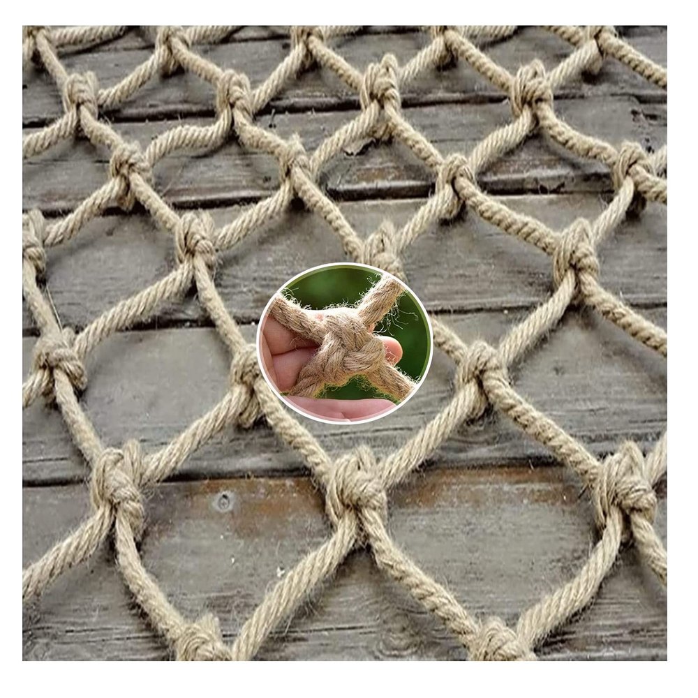 Climbing Netting Safety Nets Cargo Rope Ladder Truck Trailer Heavy Duty Netting Balcony Stair Protection Fence Decor Mesh, for Playground Bridge Hammock (Size : 1 * 1m(3 * 3ft))