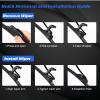 UrbanX 2-IN-1 All Seasons Water Repellency Original Equipment Replacement Wiper Blades For 2009 Ford Crown Victoria 22" & 22" - Driver & Passenger Side (Pack of 2) view 2