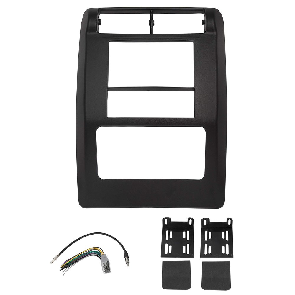 HECASA Double Din Dash Kit W/Wiring Harness Compatible with 2003-2006 Jeep Wrangler TJ Radio Dash Bezel