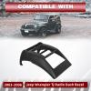 HECASA Double Din Dash Kit W/Wiring Harness Compatible with 2003-2006 Jeep Wrangler TJ Radio Dash Bezel view 2